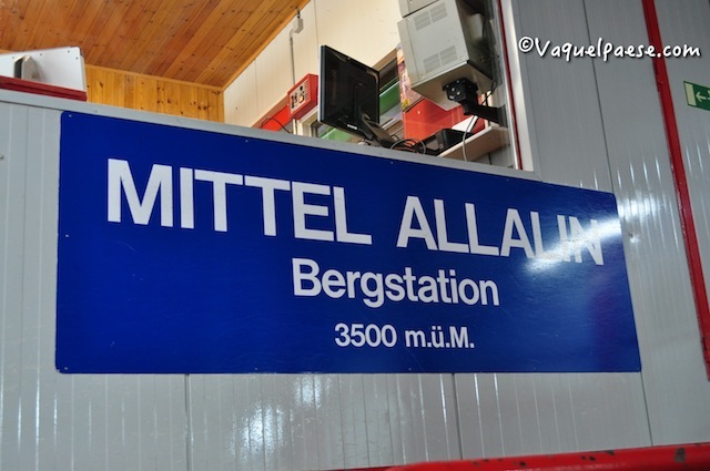 Benvenuti alla stazione del Mittel Allalin