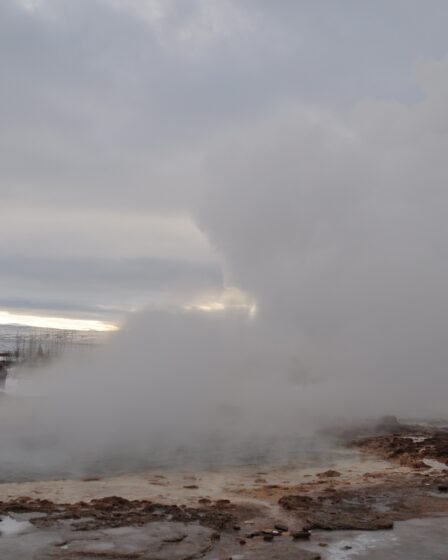 Geysir in inverno, Islanda